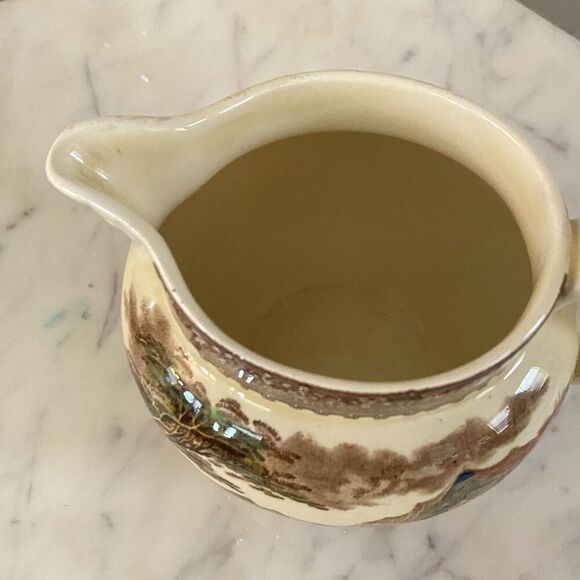 RARE ANTIQUE ROYAL STAFFORDSHIRE JENNY LIND C.M.&S. CREAMER 4-1/2" Tall - Picture 4 of 8